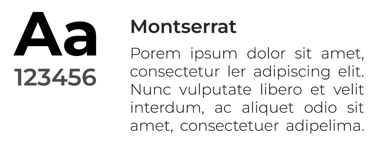 Wiser Brand typography - montserrat